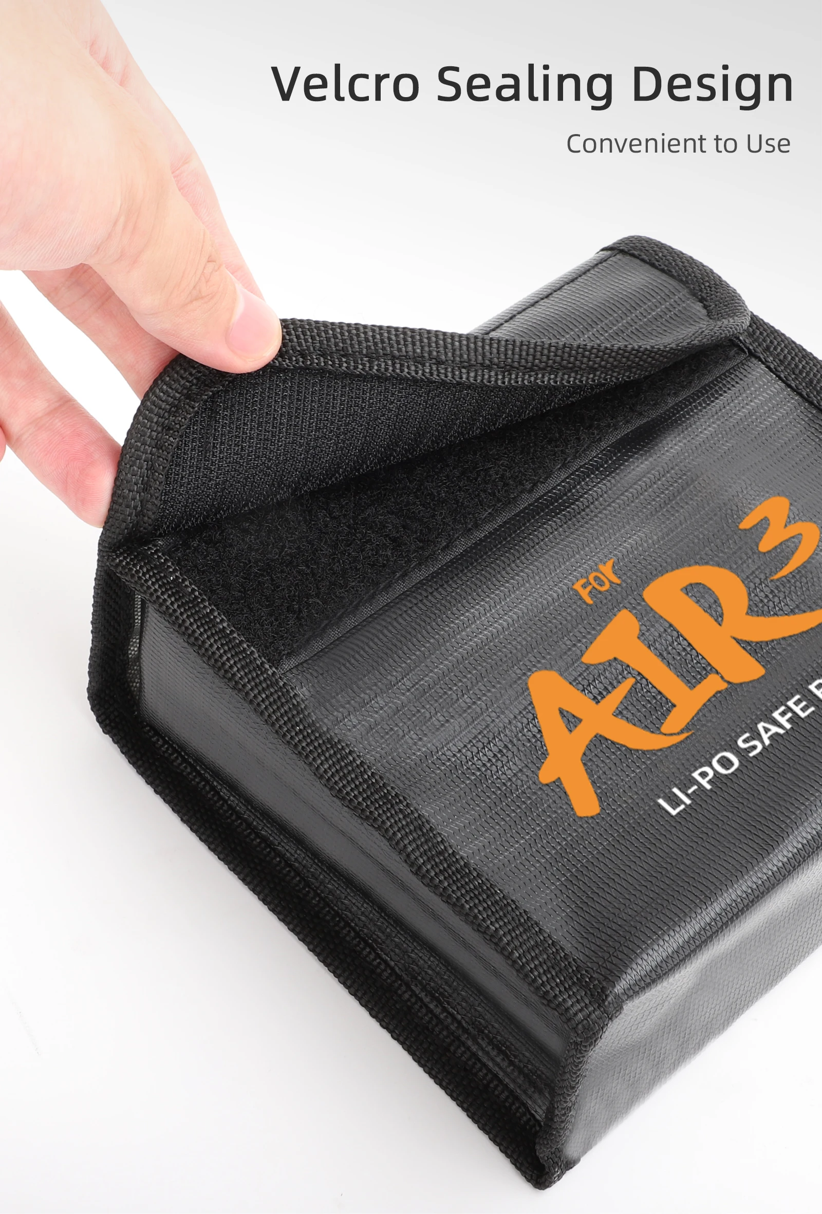 Bolsa segura para batería LiPo para Dron DJI AIR 3S/AIR 3, bolsa protectora a prueba de explosiones, estuche de almacenamiento de batería, accesorios para Dron - imagen 3