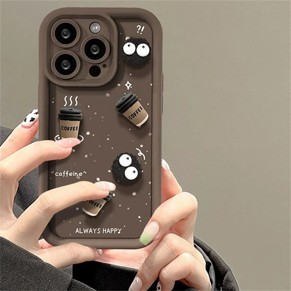 Funda de teléfono suave de silicona con bola 3D divertida y bonita para iPhone 17 16 14 13 12 11 15 Pro Max 7 8 Plus 16E 17Air cubierta a prueba de golpes - imagen 3