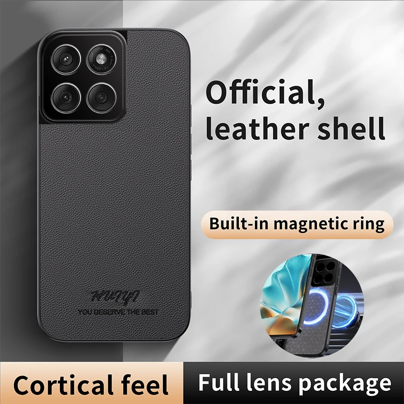 Funda de cuero para Motorola Edge 60 Pro 5G, soporte magnético para coche, funda de teléfono de silicona con carga inalámbrica, MotorolaEdge60Pro XT2507-1 - imagen 3