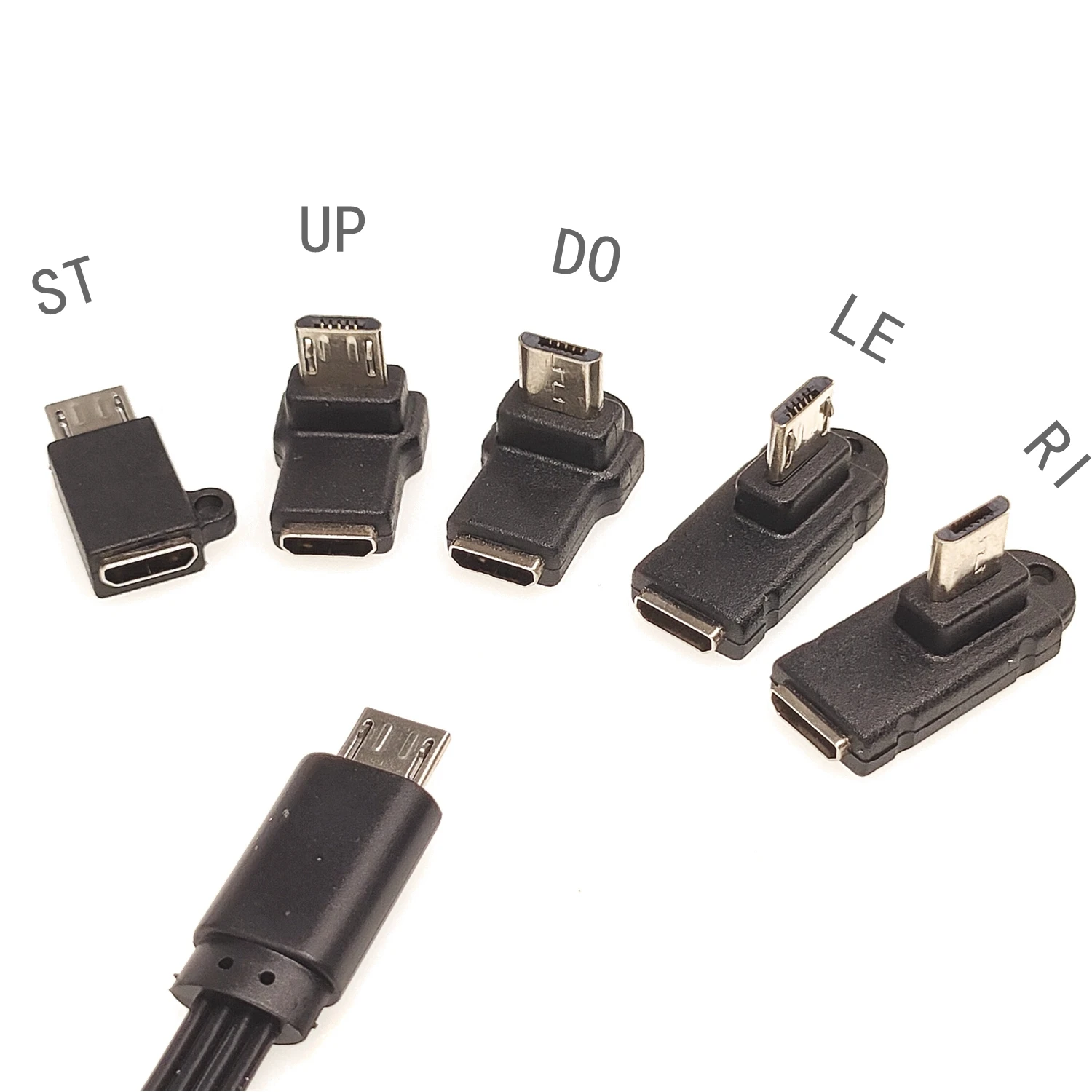 Small port microUSB adapter from left to right 90 male female elbow charging data expansion cable for tabletsnand Android phones