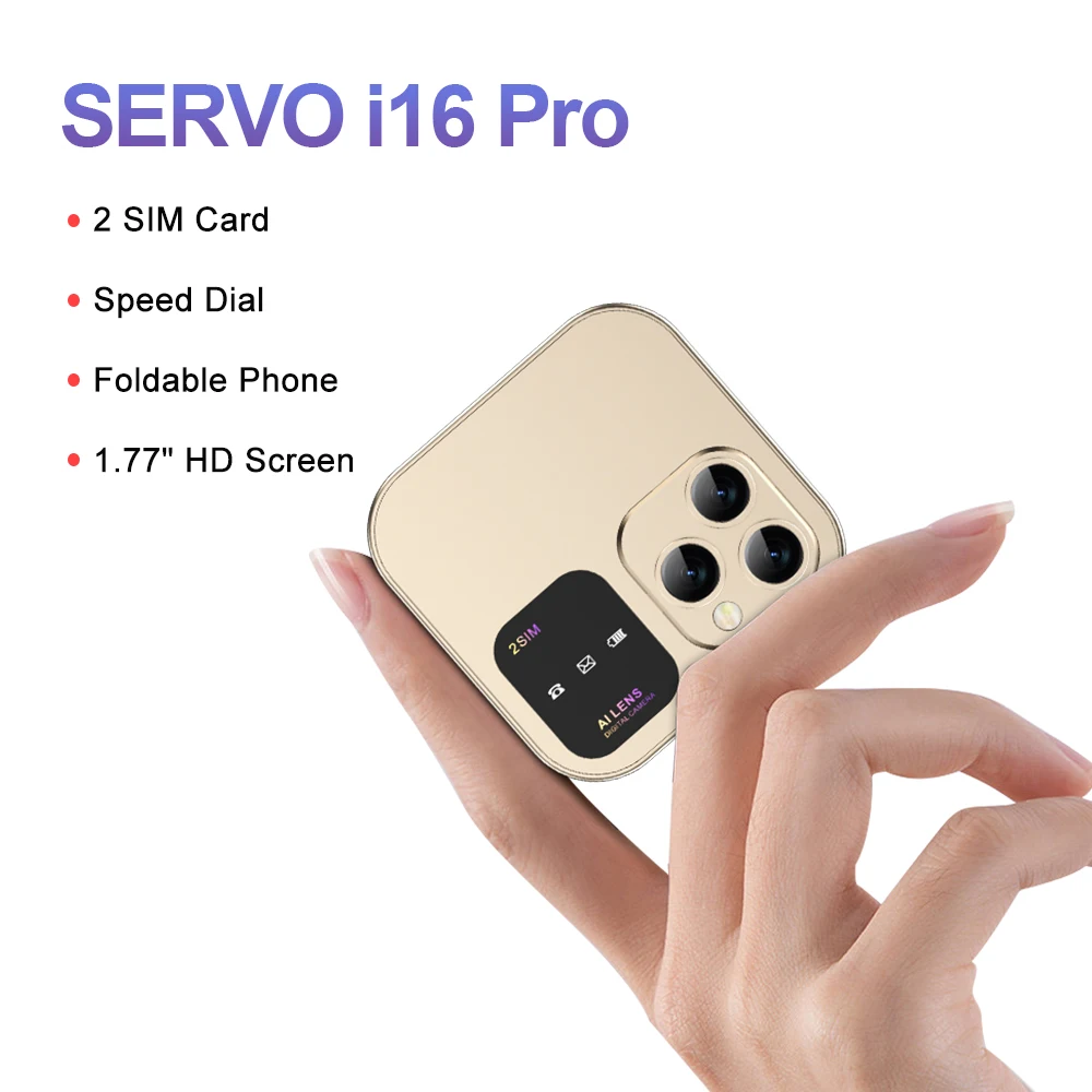 SERVO i16 Pro Mini - Teléfono Plegable Dual SIM 1,77 pulgadas