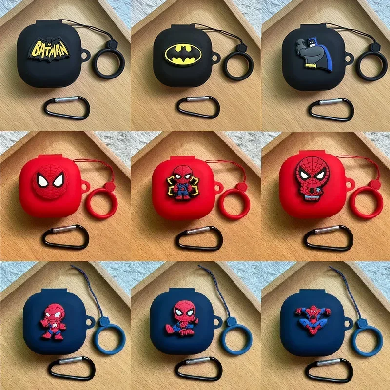 Funda blanda de silicona con dibujos animados para QCY MeloBuds N30, funda protectora para auriculares inalámbricos con Bluetooth y llavero