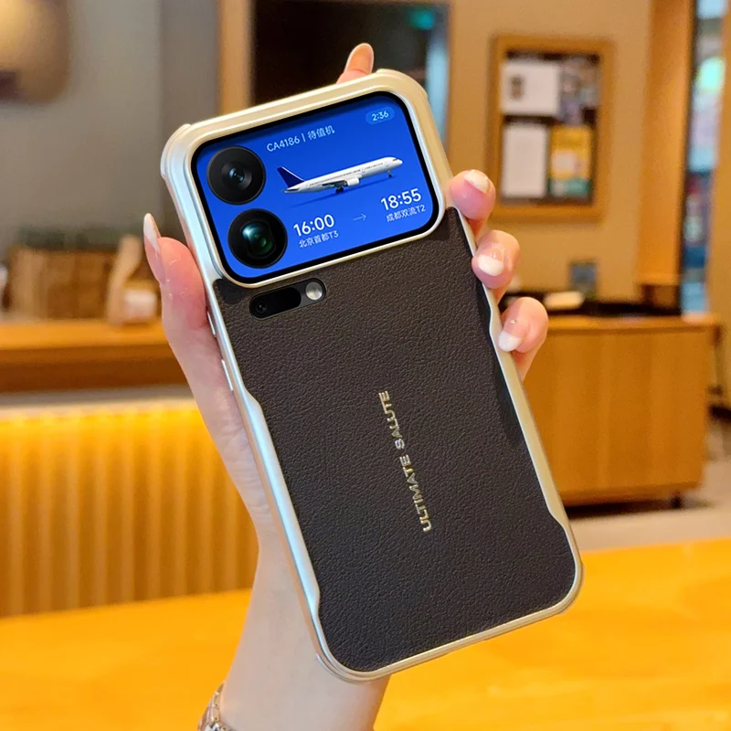 Para Xiaomi 17 Pro Max, 17 Pro funda magnética ELVEV alta calidad moda PU cuero duro PC cubierta de teléfono con succión - imagen 3