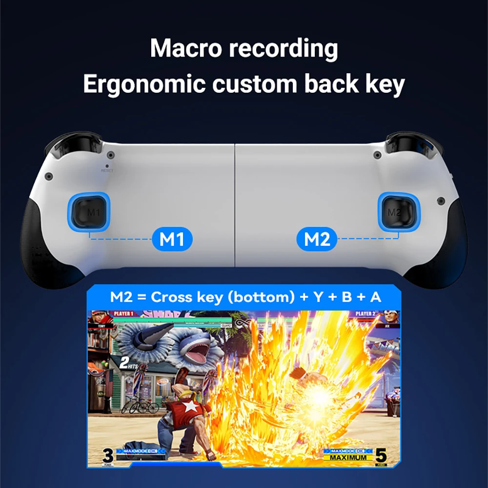 Controlador de juego portátil tipo c, Joystick de disparo Hall, conexión con cable para android/ios/nuvio, Joystick de Streaming, 1 Uds. - imagen 4