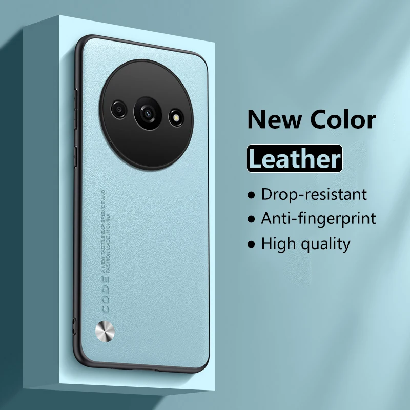 Funda de cuero para Xiaomi Redmi A3 A 3, protección de silicona mate de fibra de carbono, funda dura de lujo para teléfono XiaomiRedmiA3 Coque - imagen 2