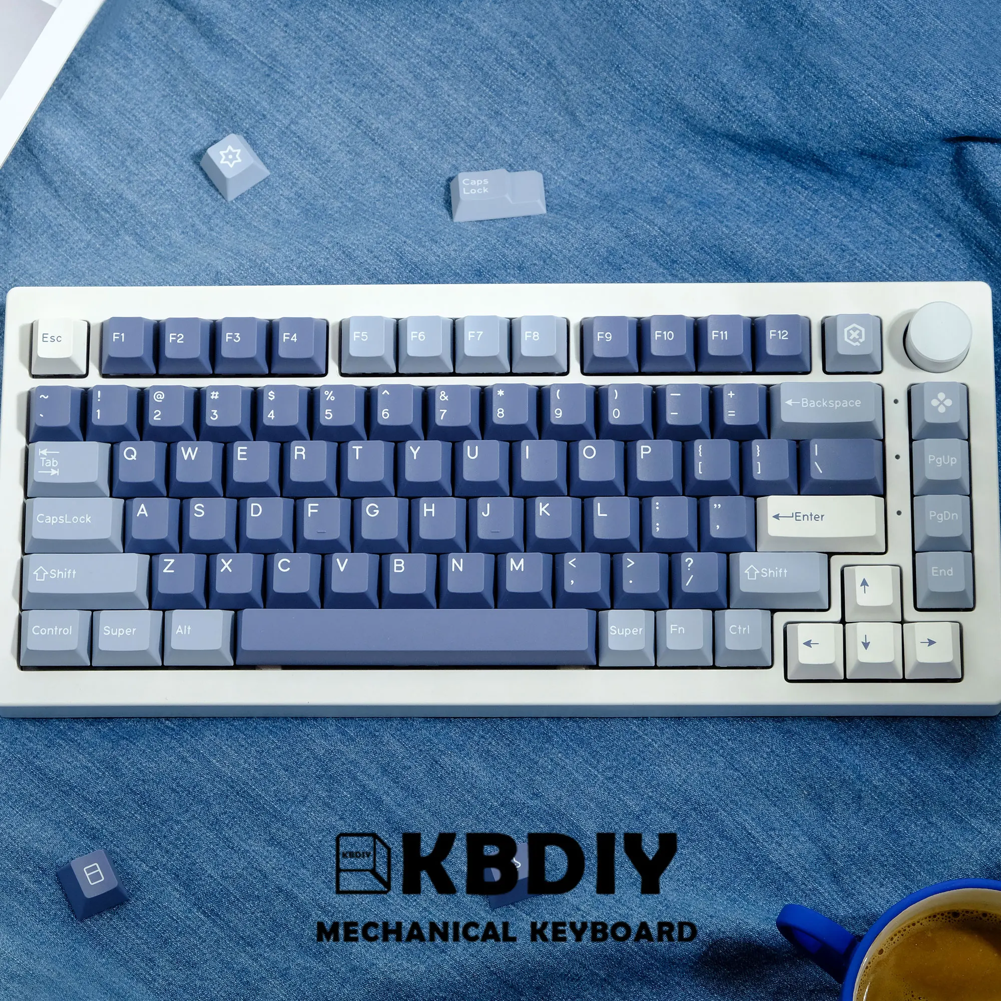 KBDiy 177 teclas/juego GMK pesca PBT teclas perfil cereza azul para interruptor MX Teclado mecánico Keycap personalizado ISO doble disparo - imagen 2
