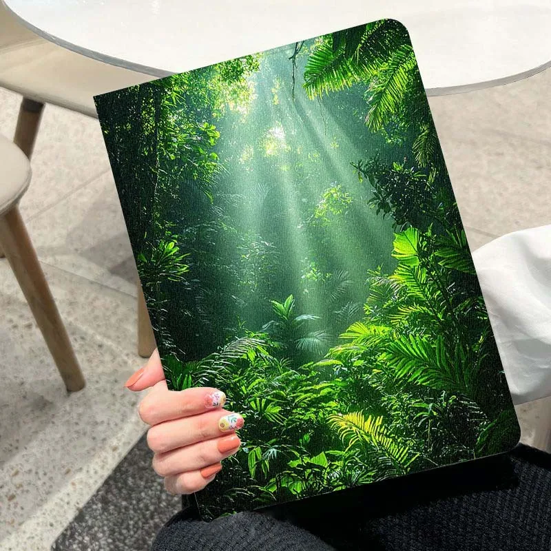 Funda de bosque Natural para iPad Pro Air 2 3 4 5 6th 7th 11th Gen 10,2 9,7 11 10,5 10,9 12,9 funda para tableta de 13 pulgadas