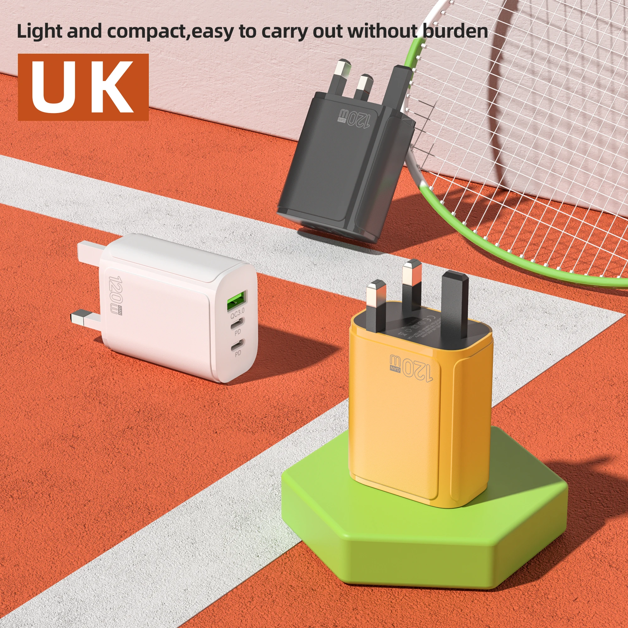 Xiaomi 120W carga rápida Dual PD cargador de teléfono móvil Ultra rápido QC3.0 cargadores USB tipo C adaptador de pared de 3 puertos enchufe UE/EE. UU./Reino Unido - imagen 5