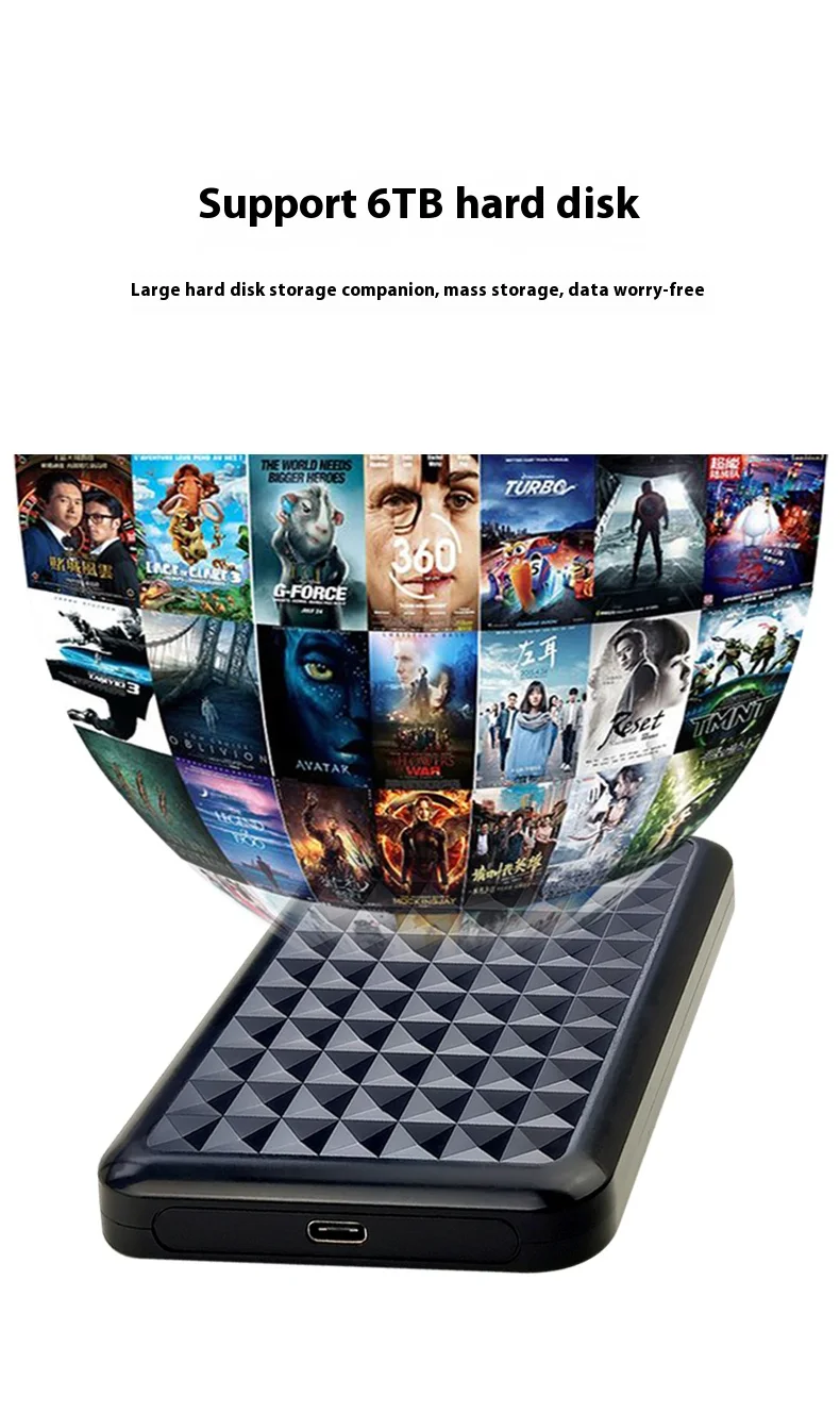 SATA a USB 3.1or3.0 2,5 HDD SSD caja adaptadora 6GBps HD caja de disco duro externo para disco PC tipo USB-C gabinete - imagen 4