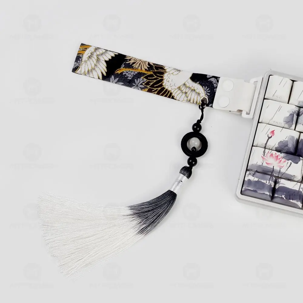 Cinta para teclado, correa para teclado mecánico, personalización de correa para teclado de eje magnético, Wooting Atk68, decoración Drunkdeer con borlas - imagen 3