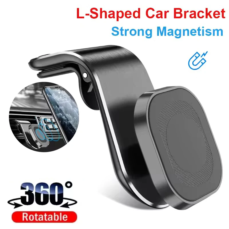 Soporte magnético para teléfono de coche, Clip de ventilación de aire, rotación, soporte GPS para teléfono móvil para Xiaomi Red Mi Huawei Samsung, soporte para teléfono en coche - imagen 2