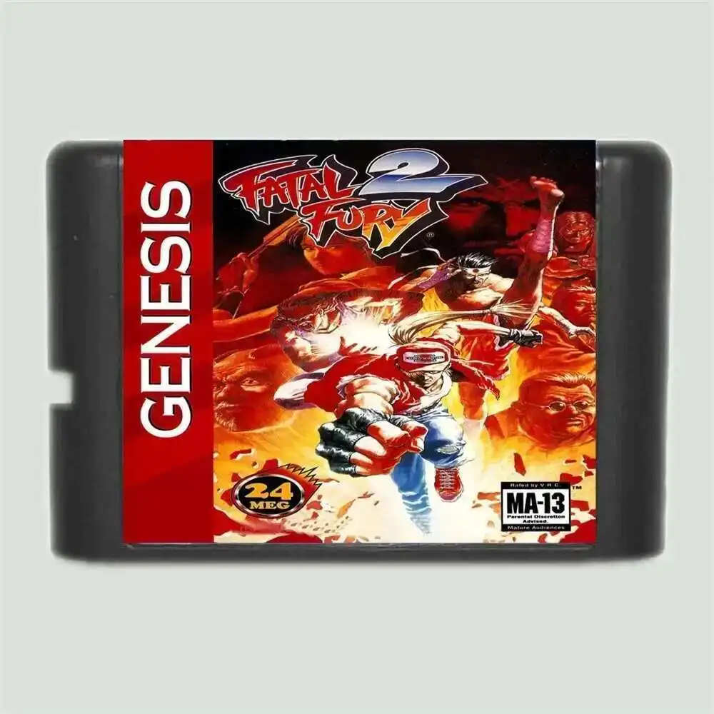Tarjeta de juego MD de 16 bits gratuita de la región Fatal Fury 2 para Sega Mega Drive para Genesis