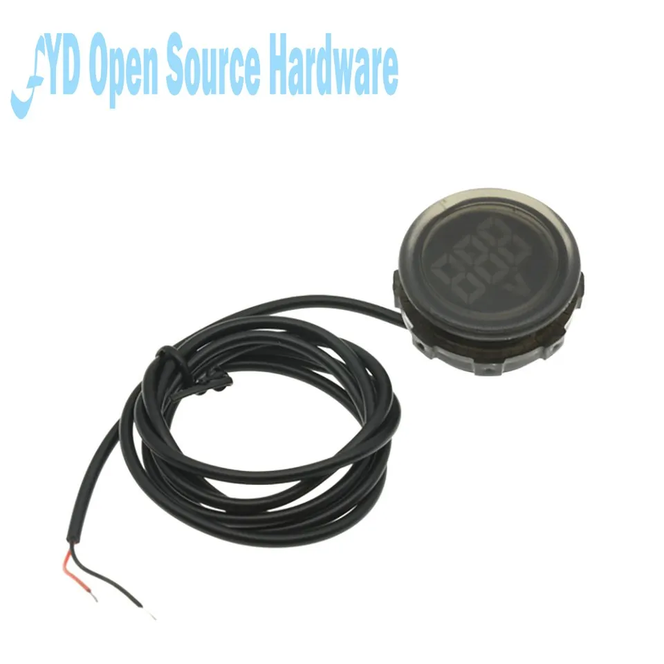 Voltímetro redondo resistente al agua, pantalla Digital LED DC DC4-100V vehículo eléctrico Universal de dos cables, cabezal de pantalla Digital - imagen 5