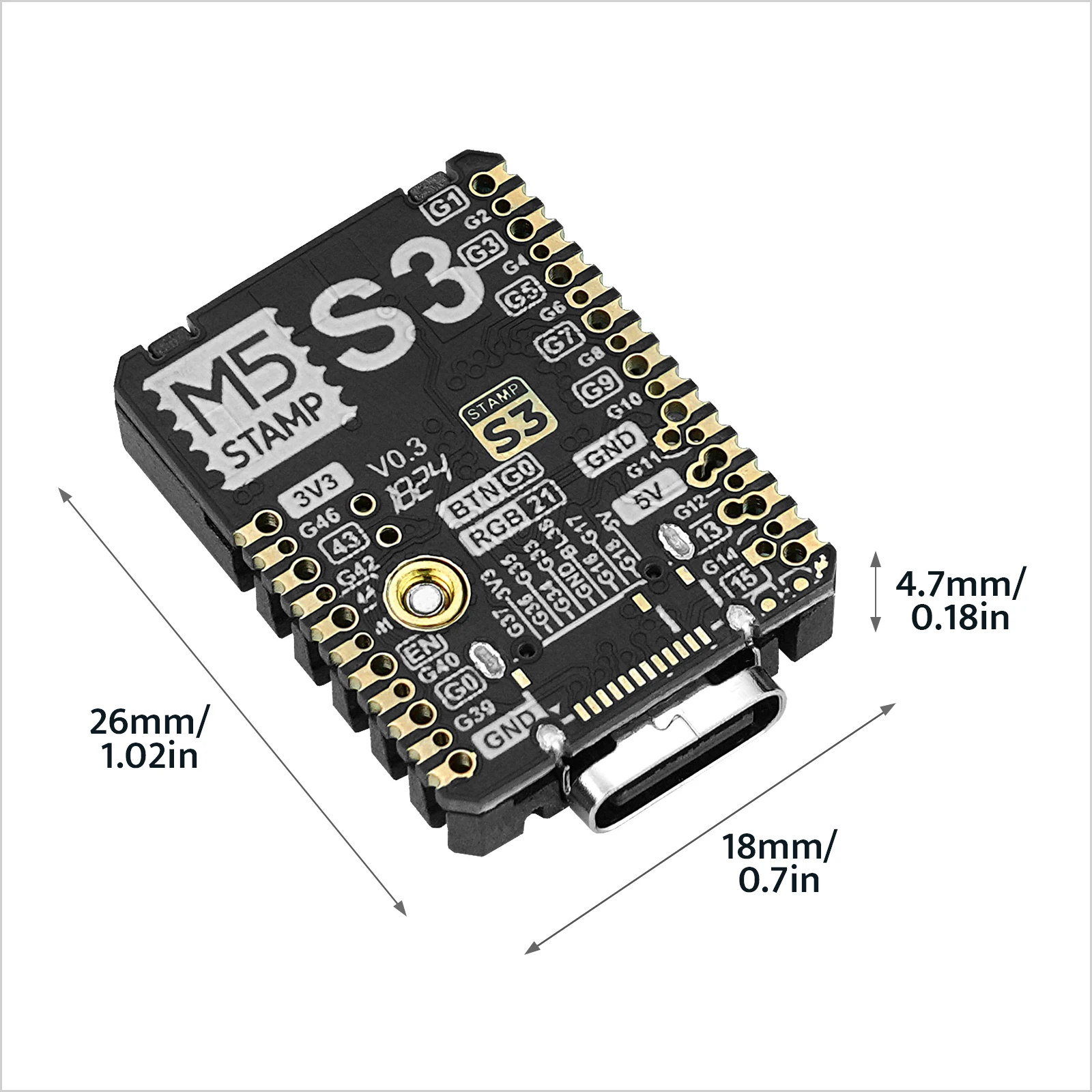 Módulo oficial M5Stack M5stampS3A ESP32-S3FN8 - imagen 4