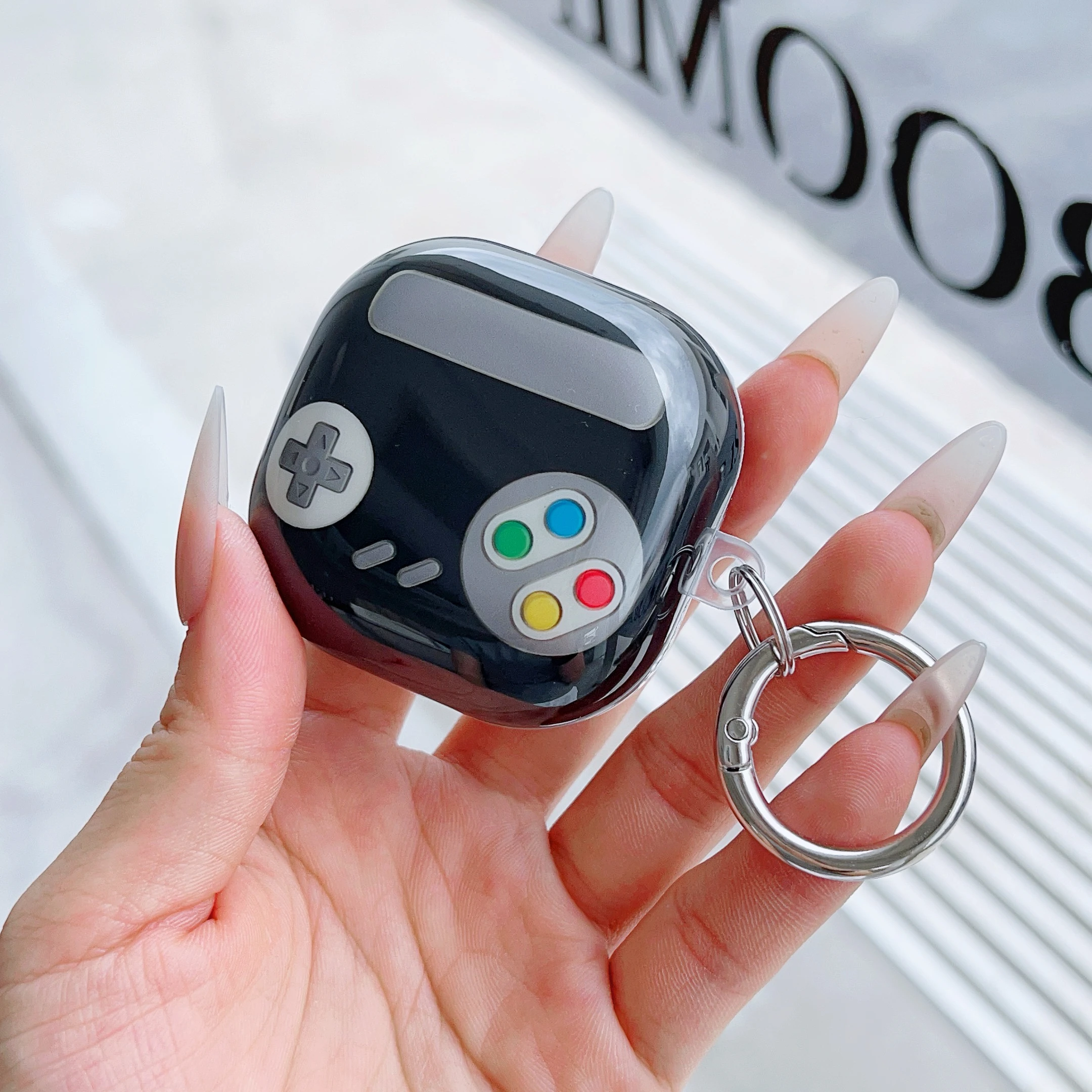 Funda de máquina de juego IMD para Galaxy Buds FE 2023/Pro/Live /2, funda con llavero, funda suave para Samsung Buds FE - imagen 2