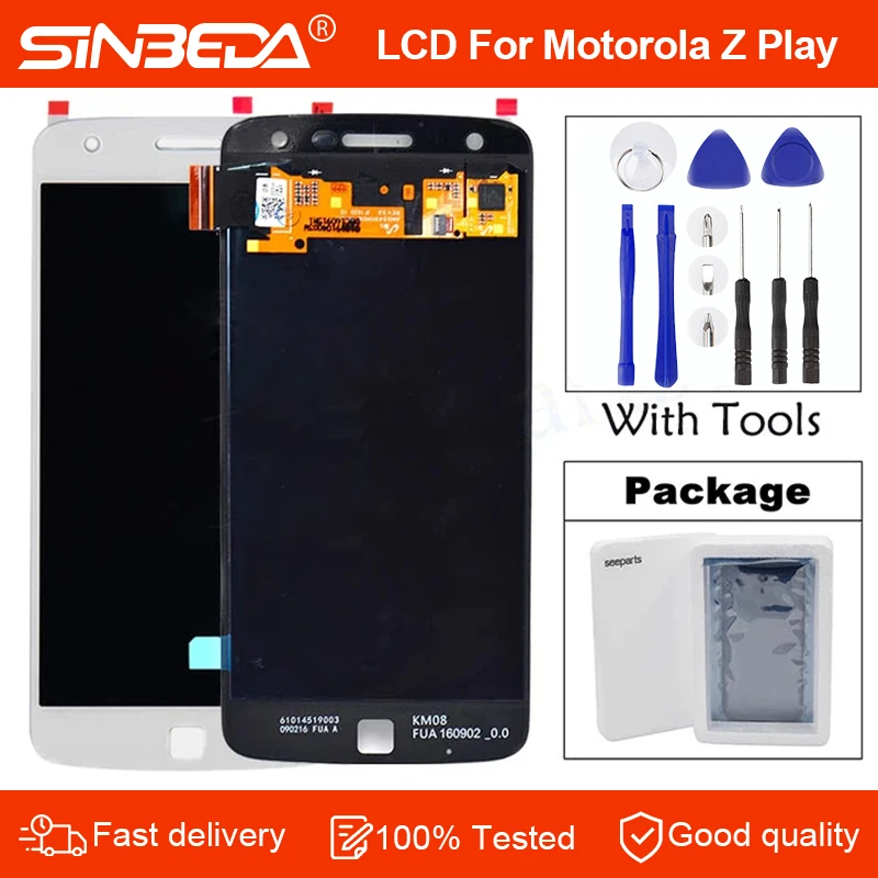 AMOLED LCD para Moto Z Play Pantalla LCD Digitalizador de Pantalla táctil para Moto Z Play LCD Pantalla montaje completo XT1635 XT1635-02