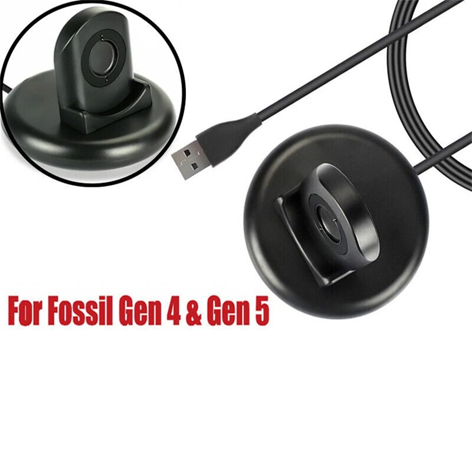 Soporte de carga USB para Fossil Gen 5/4, base de carga inteligente de 1m/3,28 pies, cargador de reloj de 5V, accesorios para reloj - imagen 3
