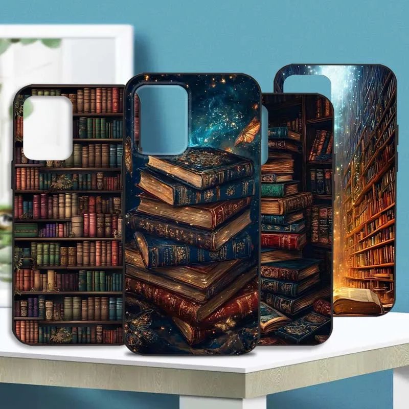 Funda de diseño artístico de estantería para Motorola Edge S30 30 G E20 E22s E30 E32 E40 Plus G Stylus Fusion Pro 5G funda de teléfono negra