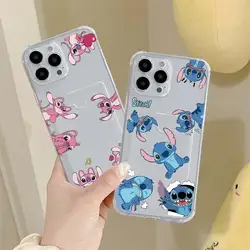 Funda de Stitch para Xiaomi POCO C65 X6 X5 M4 M5 X3 NFC X4 Pro Mi 13 12 11 Lite 5G NE 12T 13T Pro, funda de TPU suave, tarjetero