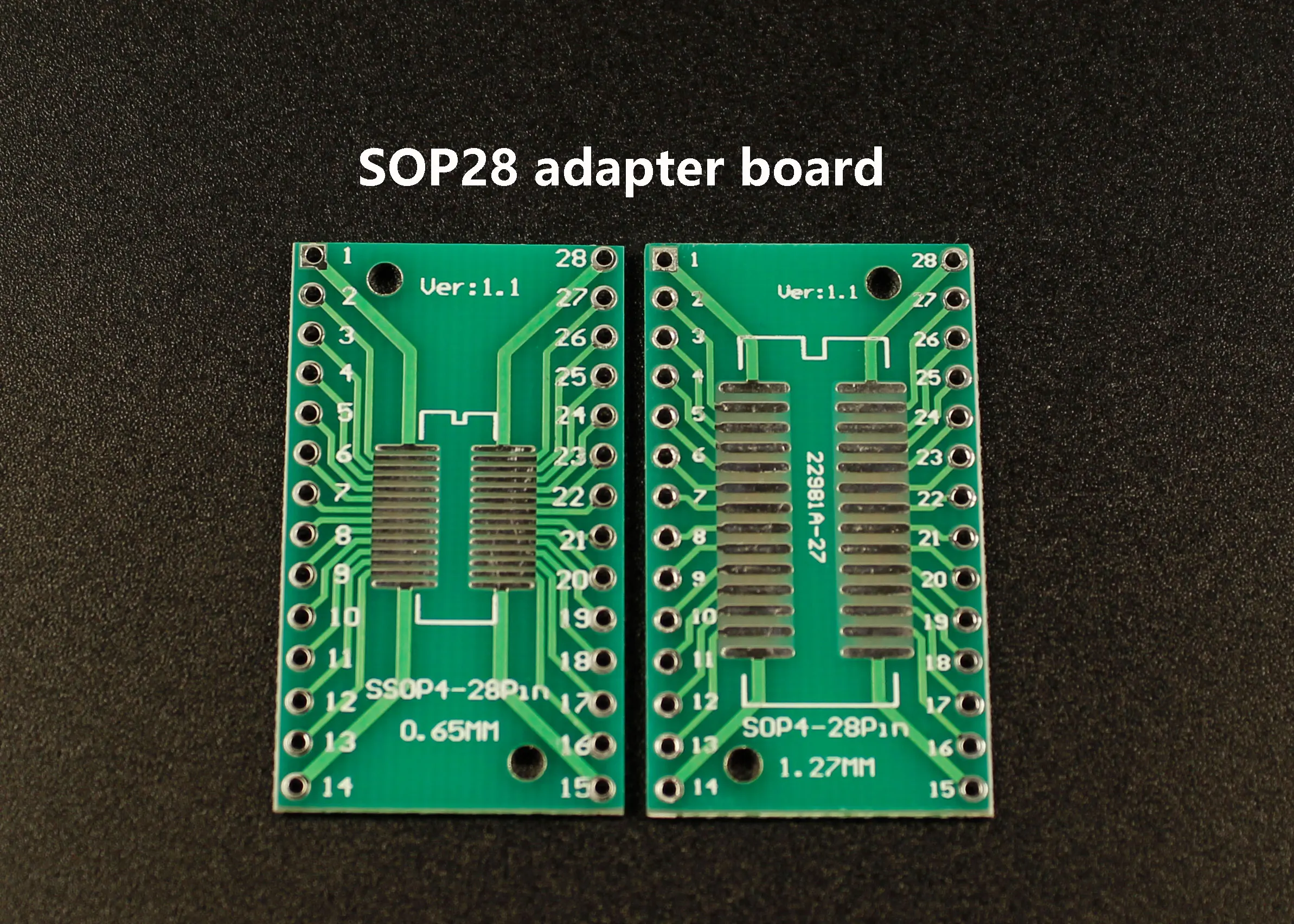 Placa de transferencia DIP Pin, adaptador de paso, 2 piezas, QFN44 48, QFP32, QFN32, SOP24/SSOP24, QFN56/64, SOP56 a DIP24/32/40/48/64/100 - imagen 3