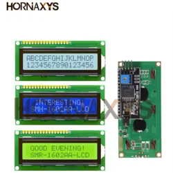 Módulo LCD1602 + I2C pantalla azul/amarilla verde pantalla LCD de 16x2 caracteres PCF8574T PCF8574 interfaz IIC I2C 5V para arduino