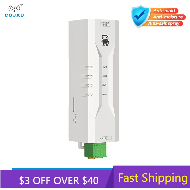 Servidor serie RS485 a Ethernet serie COJXU NE2 comunicación MQTT IOT DC 8-28V ModBus Gateway TCP/IP a RTU
