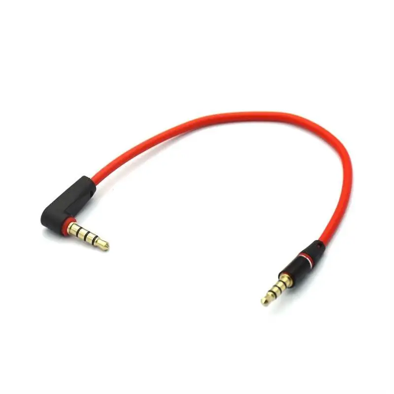 Cable de Audio para coche trrs macho a macho, auriculares para teléfonos, ángulo de 90 grados, 4 polos, Cable de Audio con enchufe de 3,5mm a 3,5mm, 1/8 - imagen 2