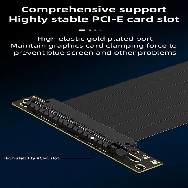 TEUCER L-Z3 PCI-E3.0 tarjeta gráfica soporte de montaje Vertical 200mm PCI-E 4,0x16 soporte de Cable de extensión GPU Kit de soporte de montaje - imagen 5