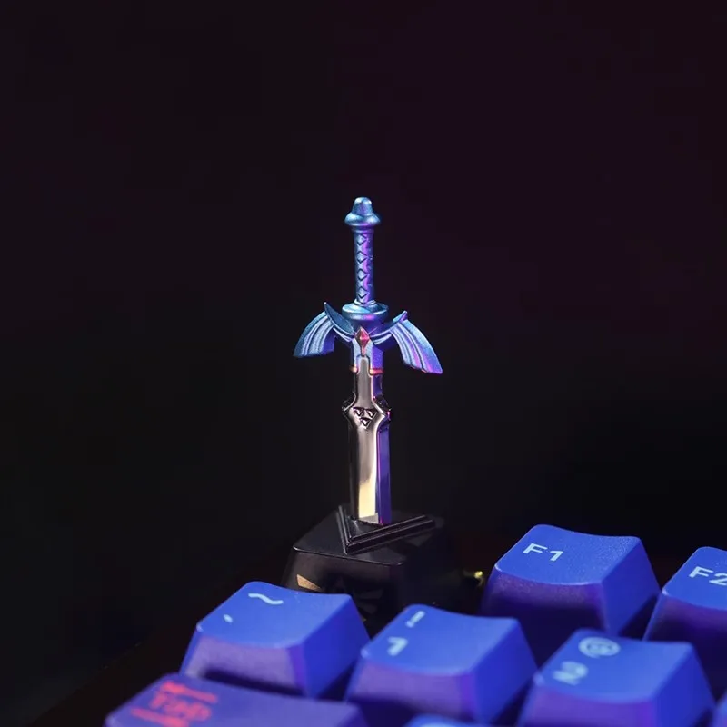 Master Sword Artwork Gaming Key Cap, aleación de aluminio y Zinc, Metal Keycap para teclado mecánico MX Switch, 1 pieza - imagen 5