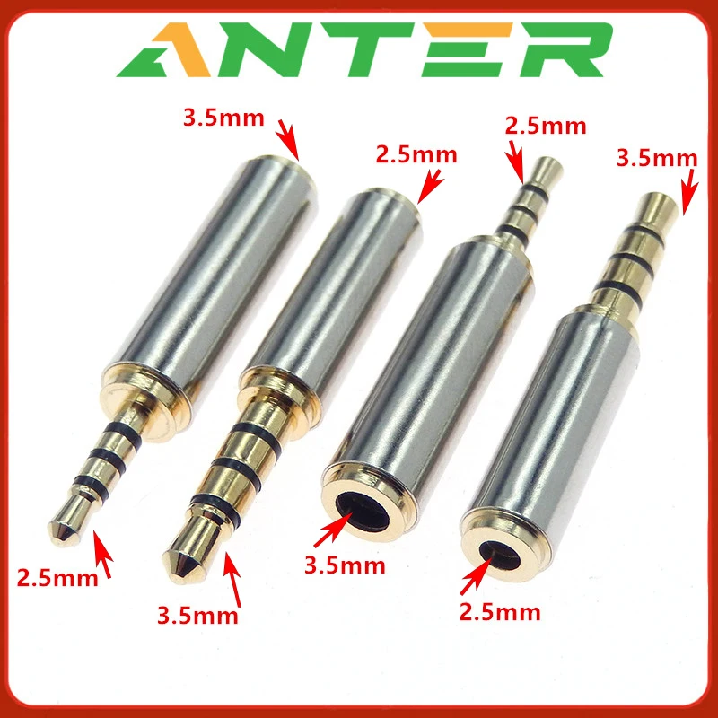 1 Uds. Convertidor adaptador de 3,5mm a 2,5mm / 2,5mm a 3,5mm conector de auriculares de Audio estéreo alta calidad al por mayor