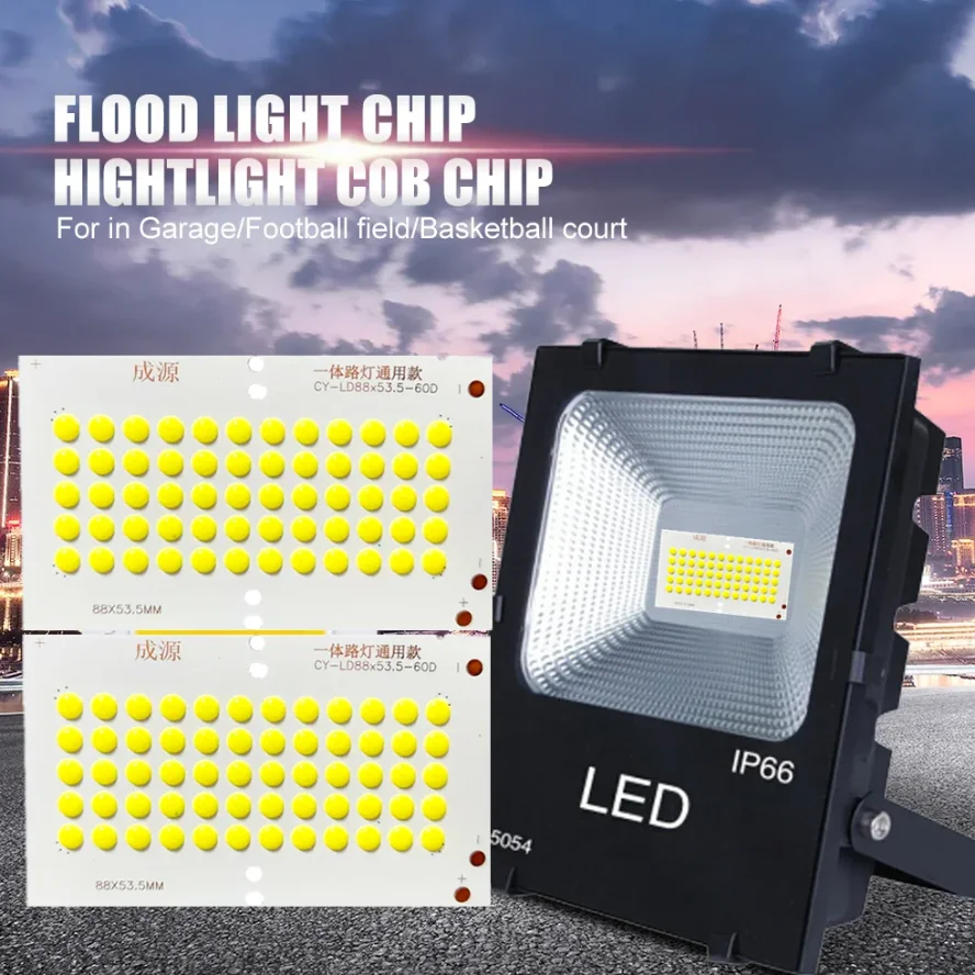 10 ~ 1 Uds 3V 6W fuente de luz de Chip Solar luz blanca LED COB 60 cuentas Chip integrado luz de Camping portátil accesorios de bombilla LED - imagen 5