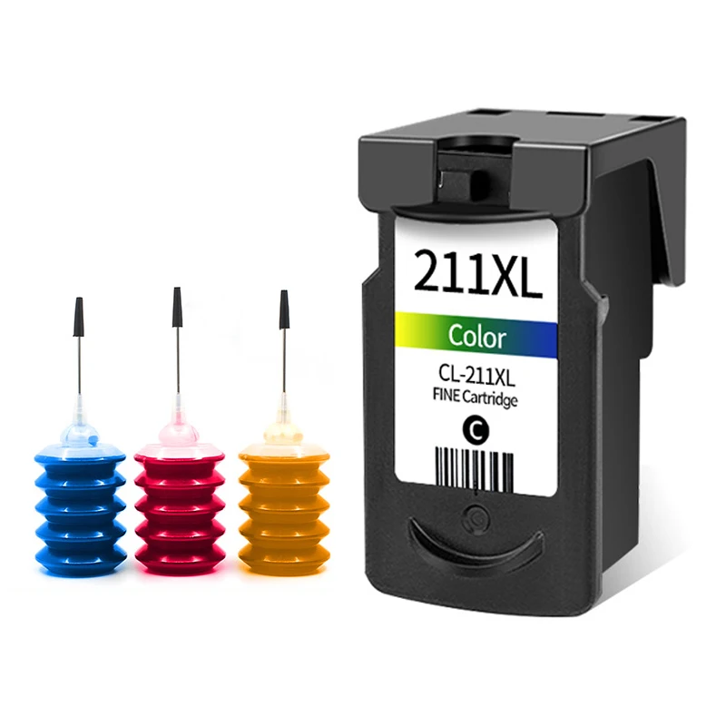 Cartucho de tinta recargable PG-210XL CL-211XL para Canon 210 211 XL IP2700 IP2702 MP240 MP250 MP260 MP270 MP320 MP495 MP480 MP490 - imagen 3
