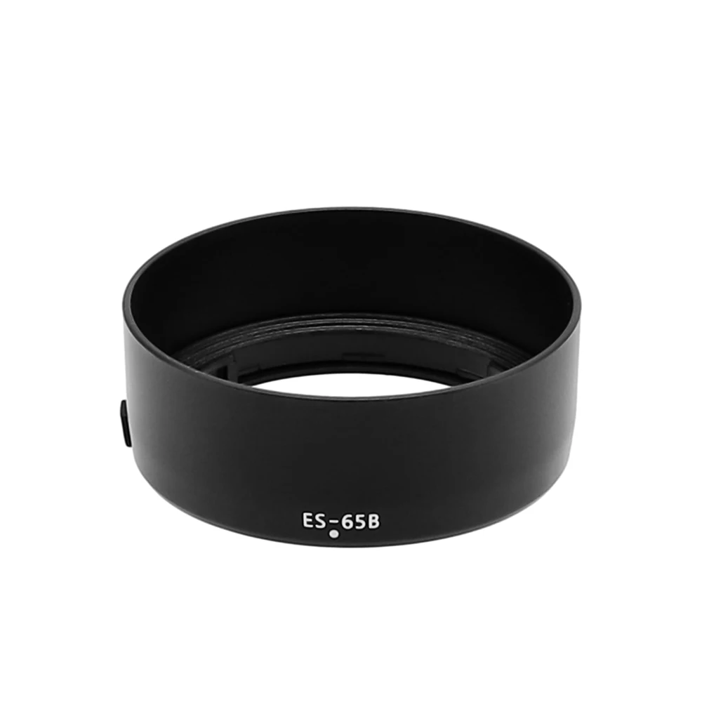 ES-65B para Canon RF 50mm f1.8 STM parasol de lente de cámara Circular/en forma de flor ES65B montaje de bayoneta Reversible de plástico negro - imagen 2