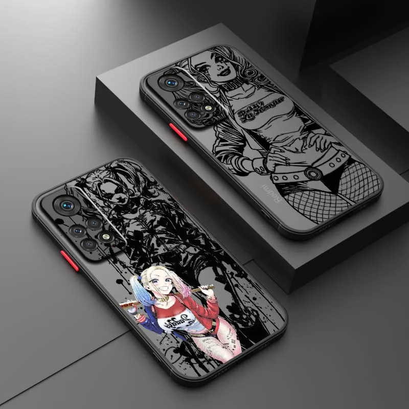 H-harley Q-Quinn arte Popular para Xiaomi Redmi 14C 13C 13 12C 11A 10A K70 K60 K50 K40 K30 K20 funda de teléfono translúcida esmerilada