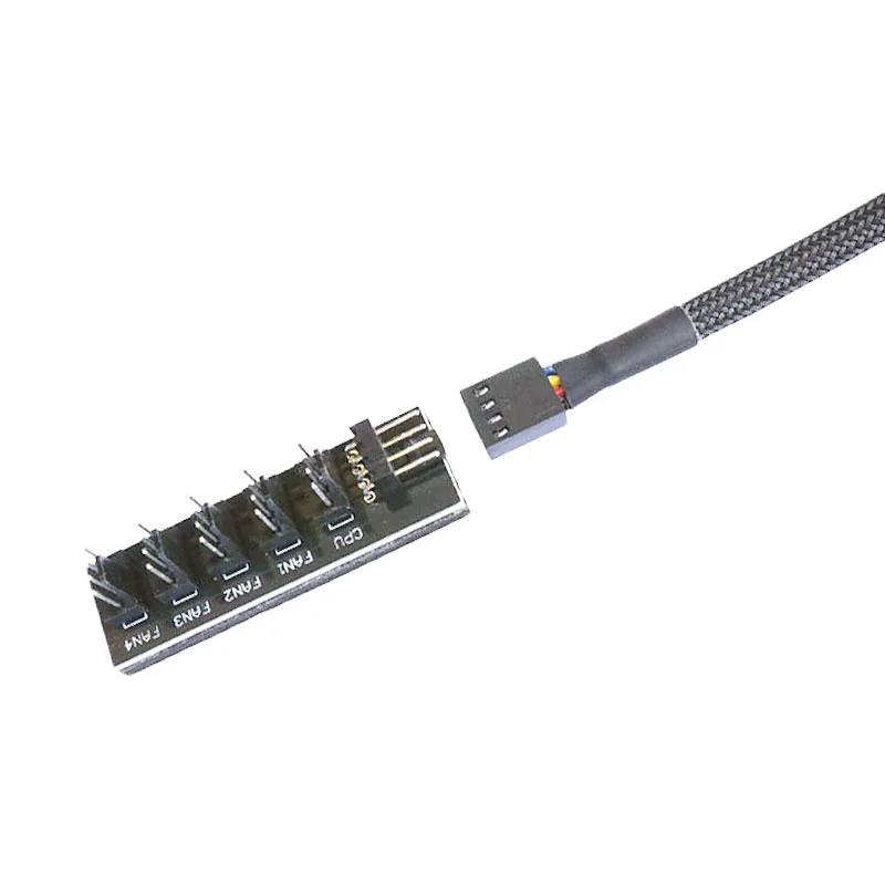Cable de alimentación de concentrador de ventilador de PC PWM de 4 pines, divisor de 1 a 4/5 vías, Cable de extensión de caja de placa base de PC para caja enfriadora de computadora de 4 pines - imagen 3