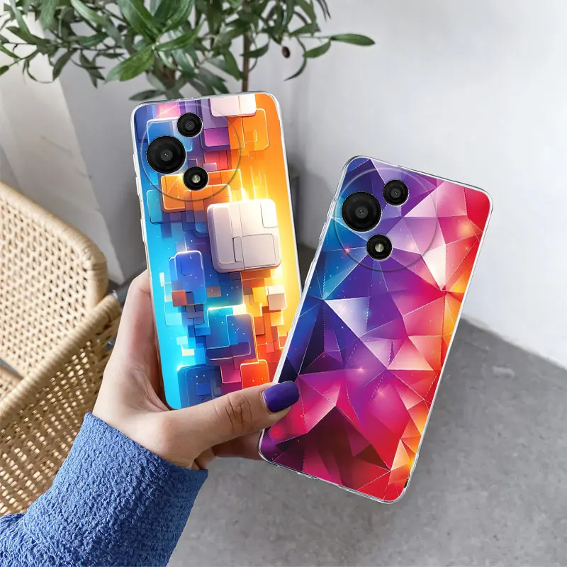 Para TCL 60R 5G T519H 2025 Funda de teléfono de mármol con flores para TCL 60 SE 605 T517H Funda protectora de silicona suave transparente - imagen 4