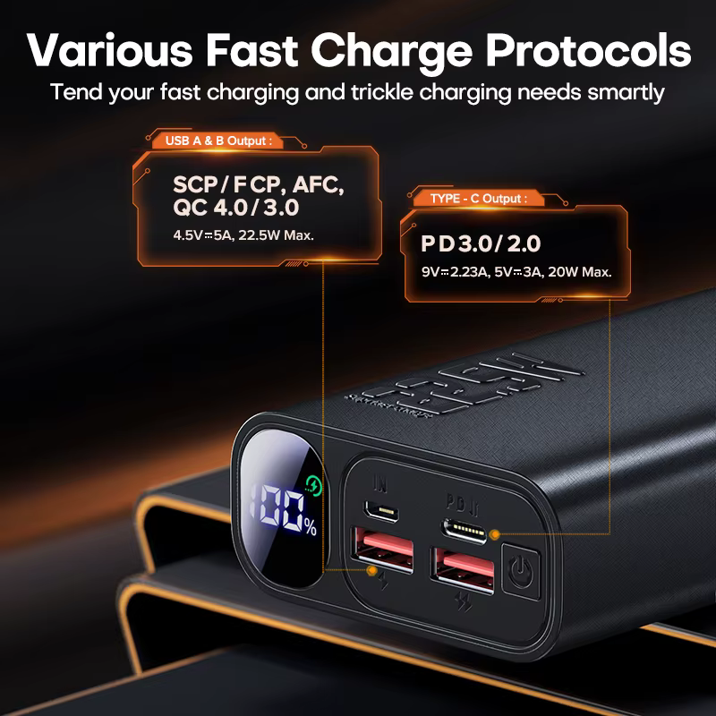 QOOVI Power Bank 20000mAh Carga Rápida - Batería Externa Compatible - imagen 2