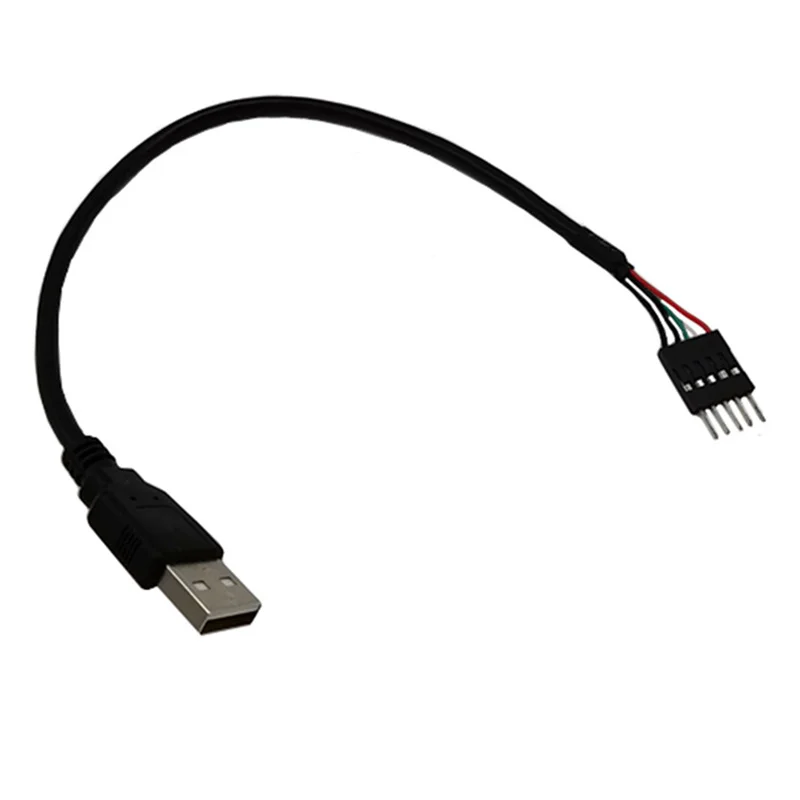 USB 2.0 Macho (Fila única) a USB A Macho 2.54/1*5P Cable Macho 0.3m - imagen 4
