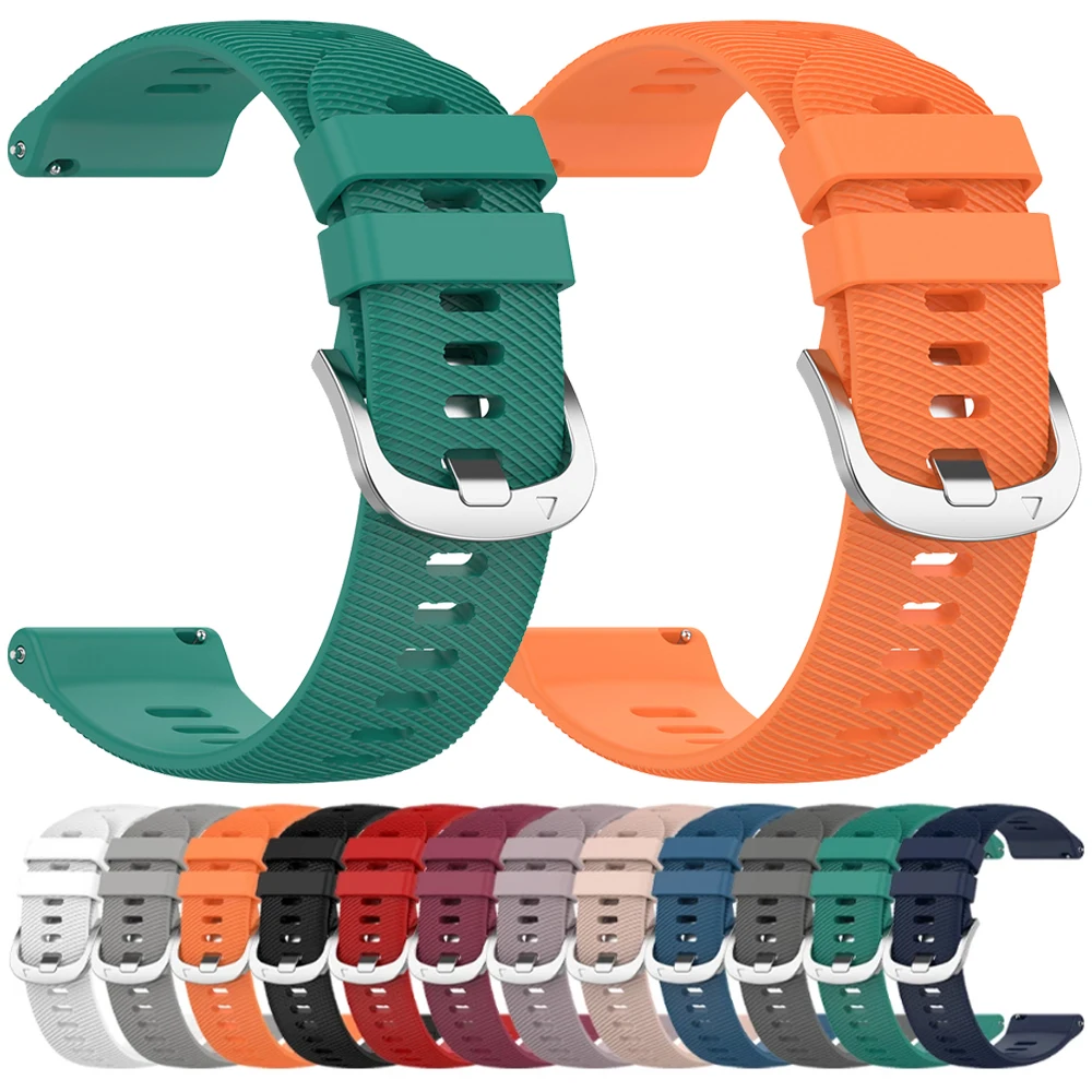 Correa deportiva de 20mm y 22mm para Garmin Vivoactive 5 4, correa de silicona Forerunner 165 265 255 Music Venu 3, pulsera de repuesto