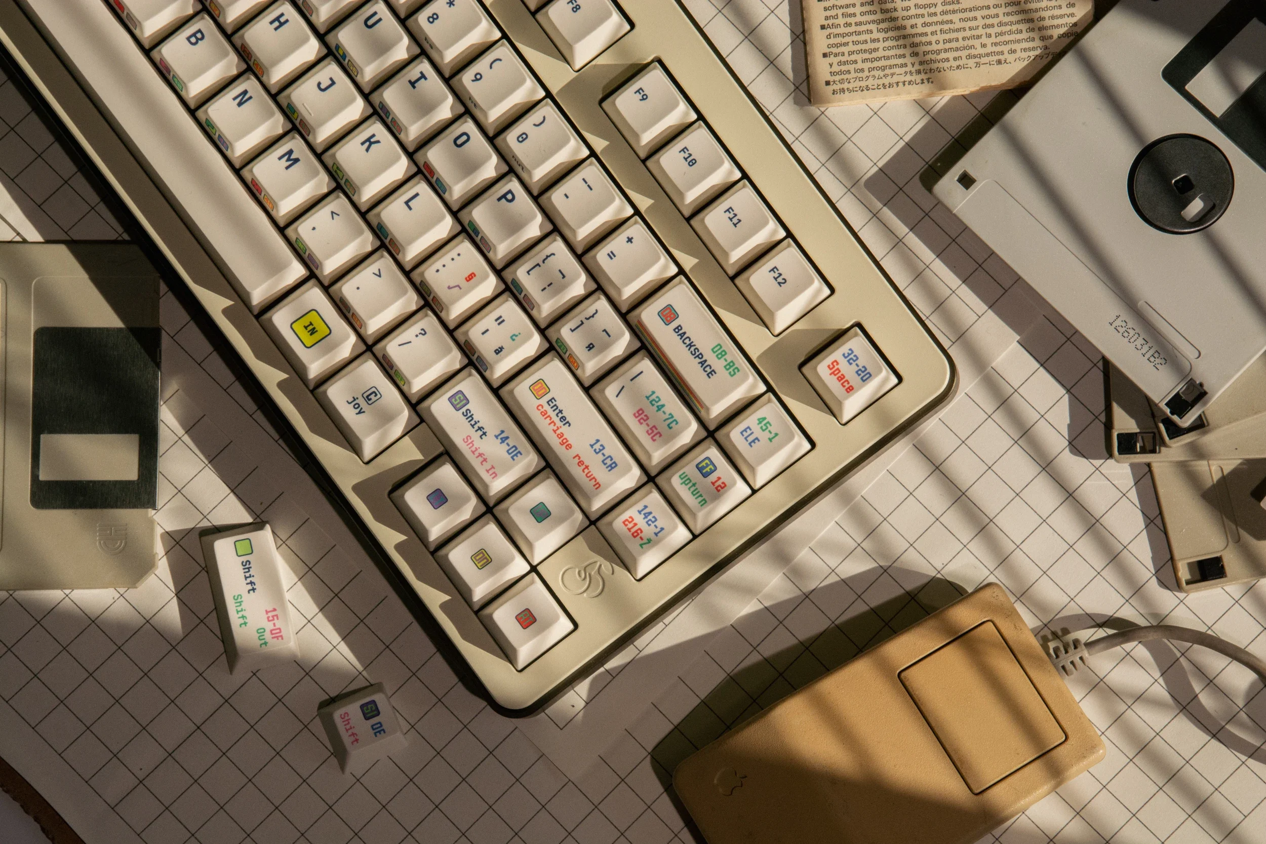 ASCII-teclas PBT con sublimación de tinte de mesa, perfil de cereza, para estilo C64, impresión lateral, juego completo de teclado mecánico, teclas DIY - imagen 4