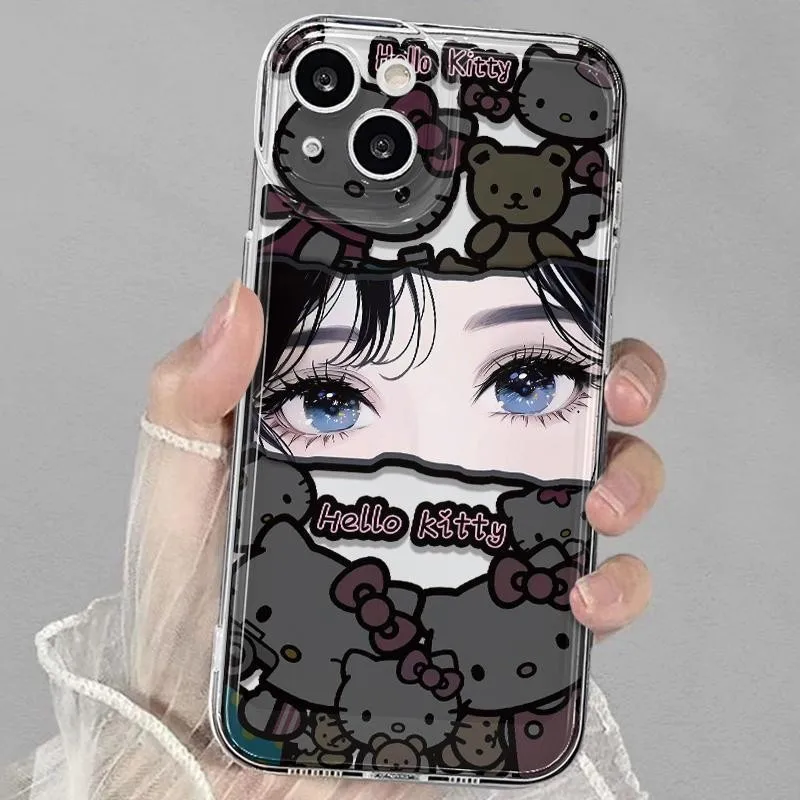 Funda de teléfono bonita de Hello Kittys Tomie Kawakamis para Samsung S25 S24 S23 S22 S21 S20 S10 FE Note 20 Plus Ultra 5G, funda suave transparente - imagen 4