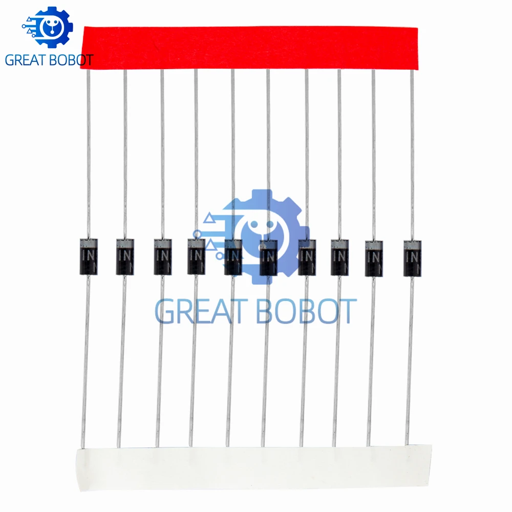 Juego de diodos Schottky de conmutación rápida BS, 8 valores diferentes, 1N4148 1N4007 1N5819 1N5399 1N5408 1N5822 FR107 FR207, 8 valores = 100 Uds. - imagen 2