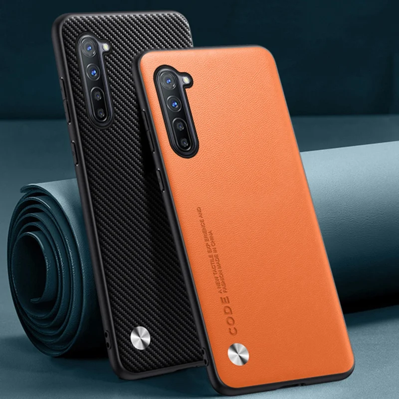 Funda de cuero PU de lujo para OPPO Find X2 Lite X2Lite, funda trasera de silicona mate, funda protectora de teléfono para OPPO Reno 3 5G Reno3 K7 - imagen 2