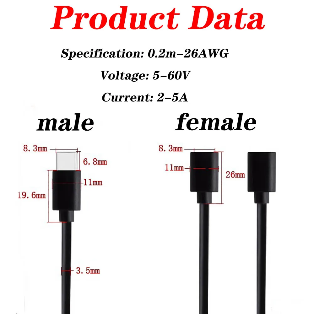 20 piezas 2 en 1 Cable USB C 0,2 M 5A USB-C a puerto de carga tipo C para Cable de carga de teléfono móvil tipo C Universal multifunción - imagen 5