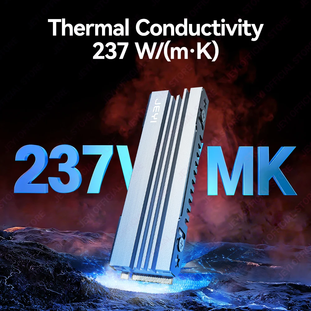 JEYI Disipador para SSD M.2 – Refrigeración NVMe con Almohadilla - imagen 4