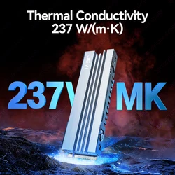 Disipador Aluminio JEYI M.2 SSD 2280 – Almohadilla Térmica Incluida