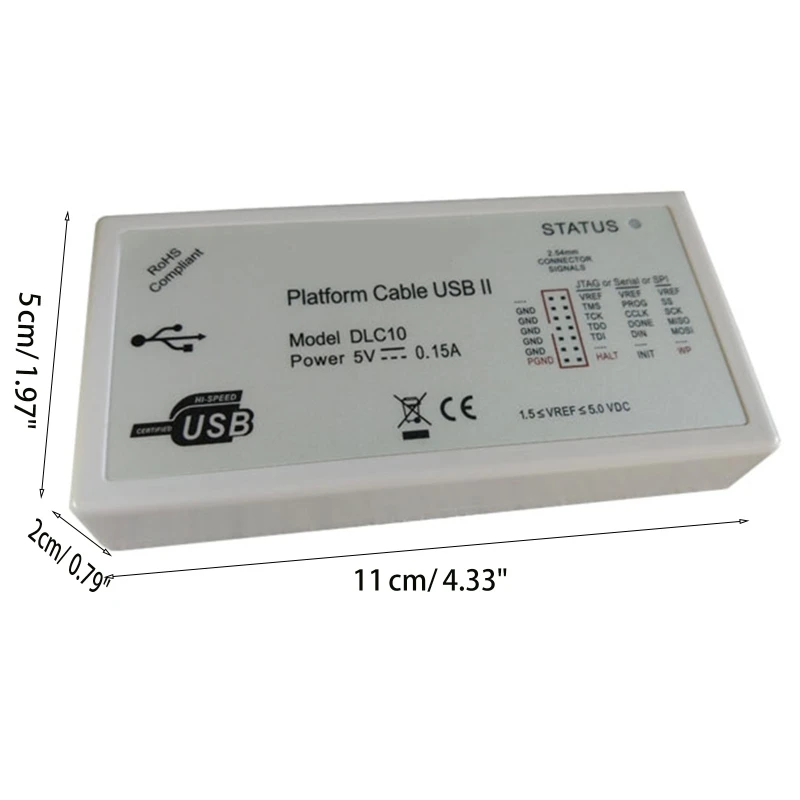 Cable USB de plataforma DLC10, compatible con todos los dispositivos Xilinx, Jtag Slave-Serial y SPI, programador de depurador de descarga para CPLD FPGA - imagen 5