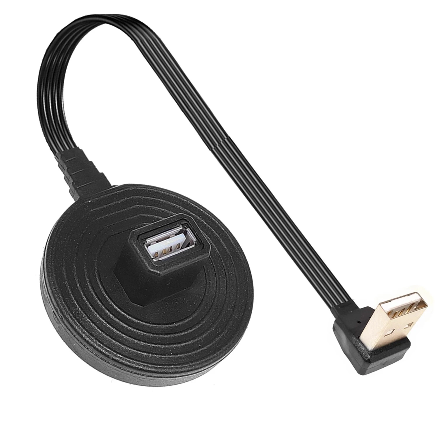 Cable de carga de datos de extensión de enchufe USB 2,0 tipo A de escritorio de 1m con Base de soporte blindado 20CM 30CM 50CM - imagen 5