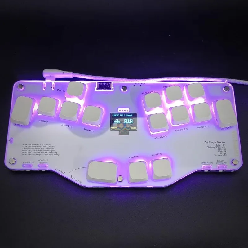 Mixbox-Teclado de una mano, perfil bajo, personalizado, con cable, RGB, intercambiable en caliente, ergonómico, Joystick, teclados para juegos, regalo