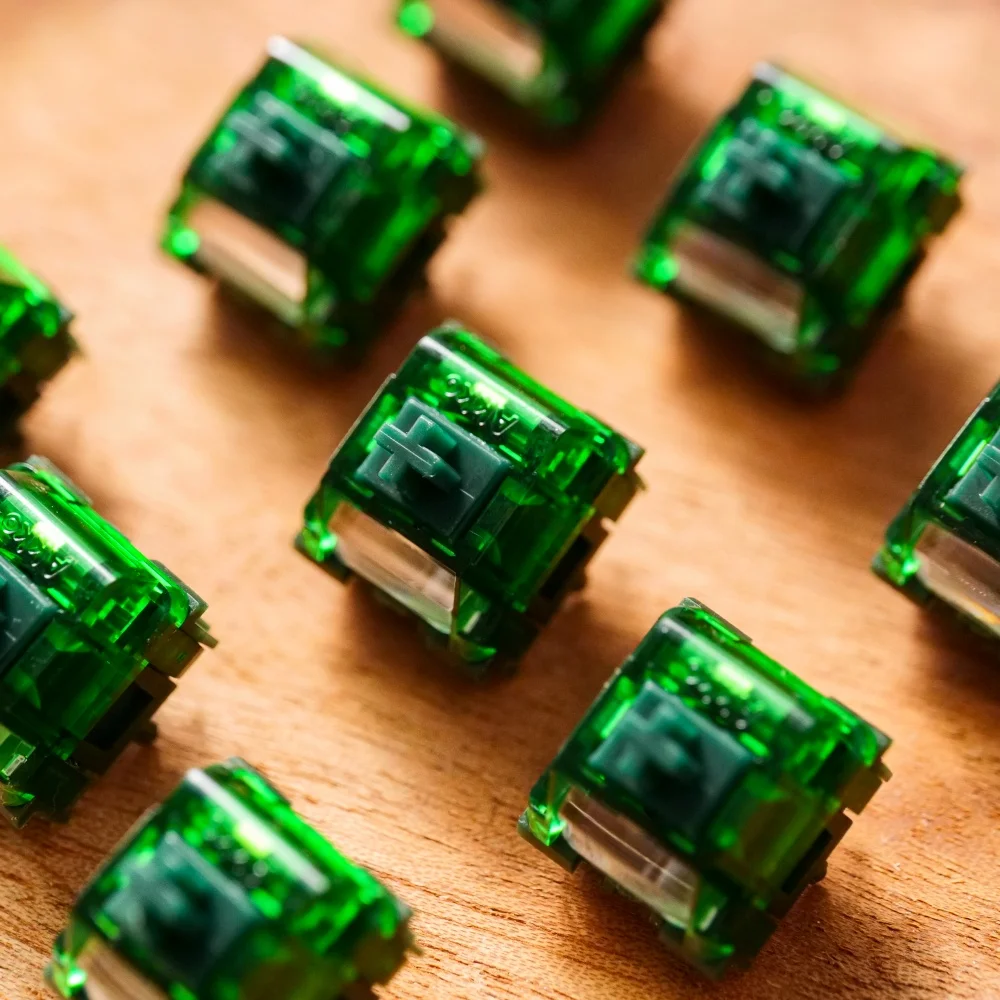 Akko x MonsGeek Interruptores antiniebla verdes 5 pines 60gf Interruptor lineal pesado Lubrado en fábrica Compatible con teclado mecánico MX (45 piezas) - imagen 4